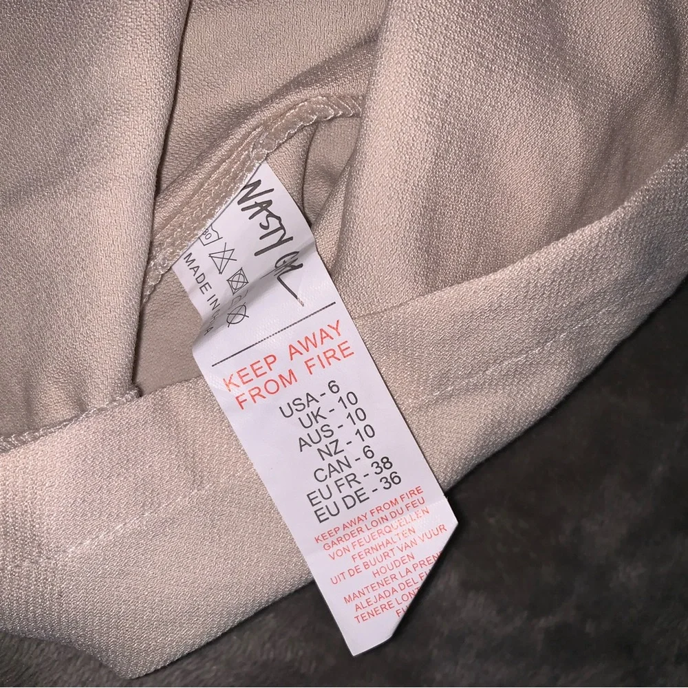 NWT! Nasty Gal Gathered Front Button Down Shirt Mini Dress size 6 - Picture 8 of 10